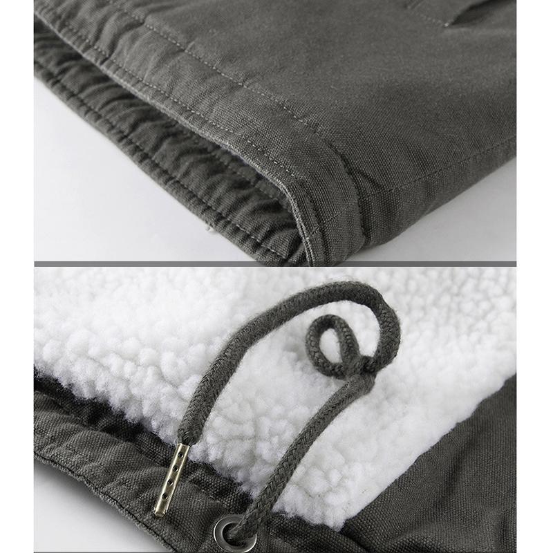 Осенняя стеганая куртка мужская плюс бархатная стеганая куртка с капюшоном из флиса ягненка