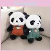 Panda Adorable Red Plush Toy Cute Cartoon Zoo Souvenir Kids Animal Doll Gift