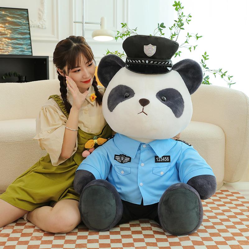 Новая плюшевая кукла Police Panda, тряпичная кукла, креативная плюшевая игрушка Fire Bear, подарок на памятное событие