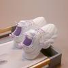 Спортивная обувь для девочек 2025 лето новая детская обувь с застежкой-колесиком, одинарная сетчатая обувь для девочек, сетчатые дышащие маленькие белые туфли для детей среднего и старшего возраста