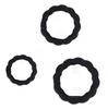 Set of 3 Black Tortick Cockrings - FUKR - Flexible Cockrings