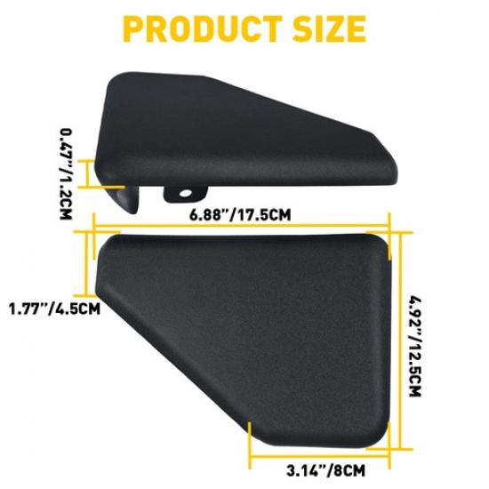 Левая подножка со стороны водителя, задняя торцевая заглушка, подходит для Ford F150 2015- года, черная