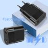 Двойное USB-зарядное устройство для мобильных телефонов: 2,4 А, 2 порта, дорожный адаптер - Спецификации США/ЕС/КР/Великобритании
