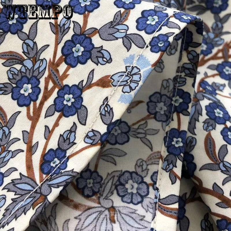 Весенне-осенняя женская рубашка, популярная литература и искусство, ретро-рубашка с виноградным принтом и цветами, свободная большая тонкая рубашка