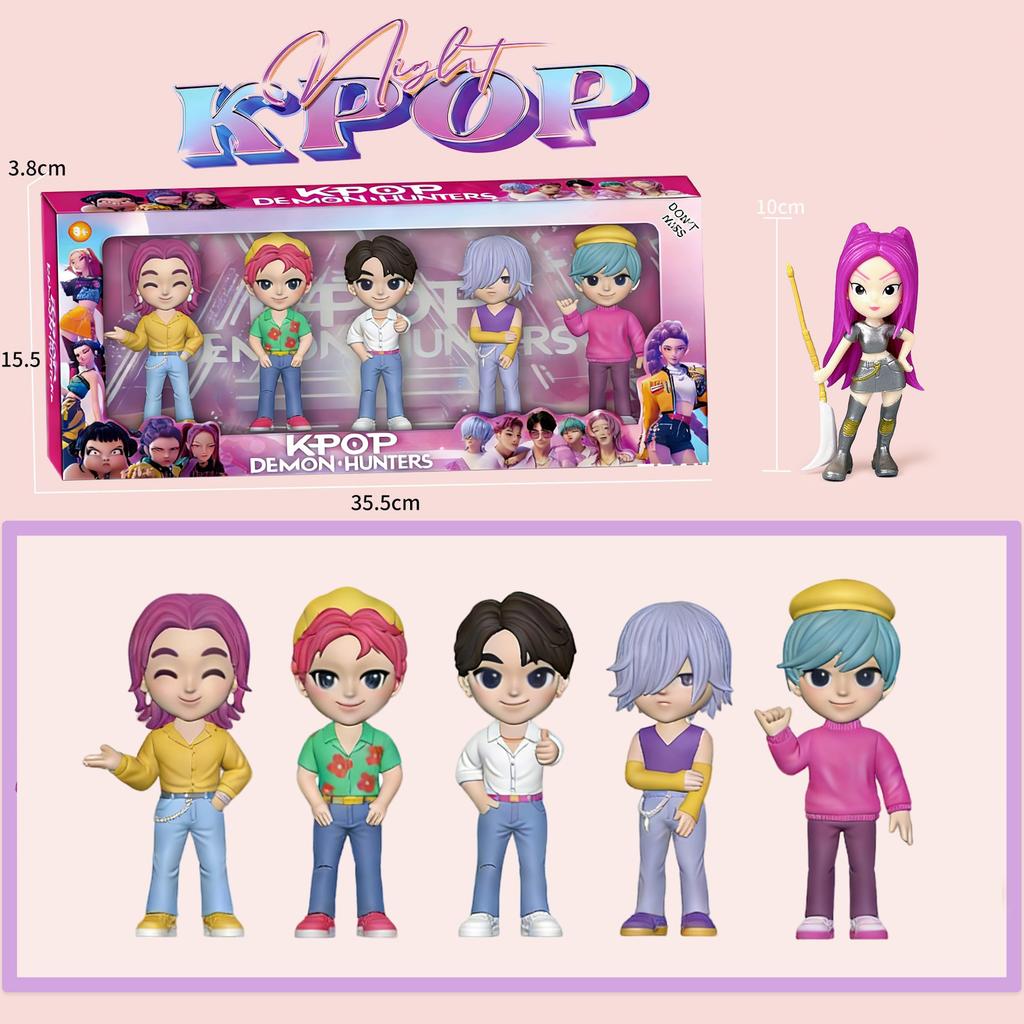 Cute Toys Kpops Demon Hunters Figure Rumi Zoe Mira Anime Polyvinyl Chloride Character Collection Desktop Trinkets Childrens Gift