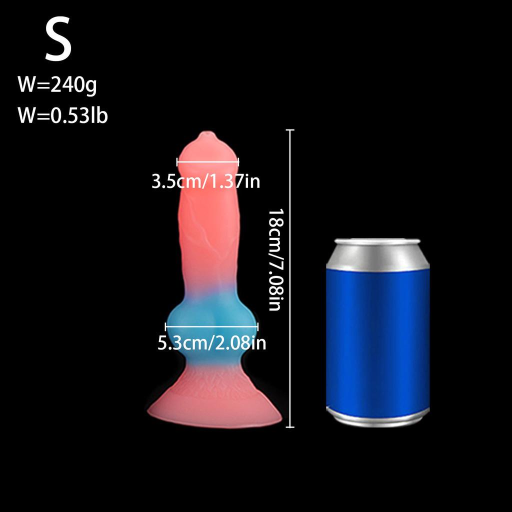 Светящийся большой член собаки имитация пениса в форме животного анальная пробка дилдо для мужчин и женщин SM расширение мастурбация секс-товары