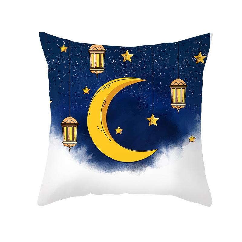 New Moon Pillow Case Peach Skin Printed Home Fabric Living Room Sofa Cushion Cover Bedroom Pillow Cover