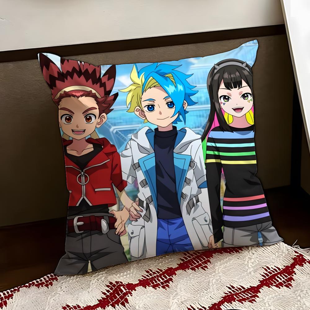 Anime BBeyblade Cartoon Cushion Cover Reversible Soft Durable Pillow Cover Home Car MultiScene Use for Daily Comfort