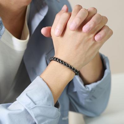 Мужской браслет из толстой цепи в стиле ретро-панк из нержавеющей стали, индивидуальное украшение на запястье