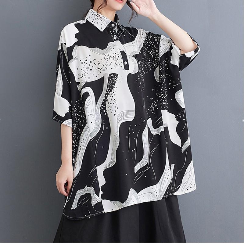 Шифоновые винтажные топы с цветочным принтом больших размеров с коротким рукавом, женская повседневная свободная летняя футболка