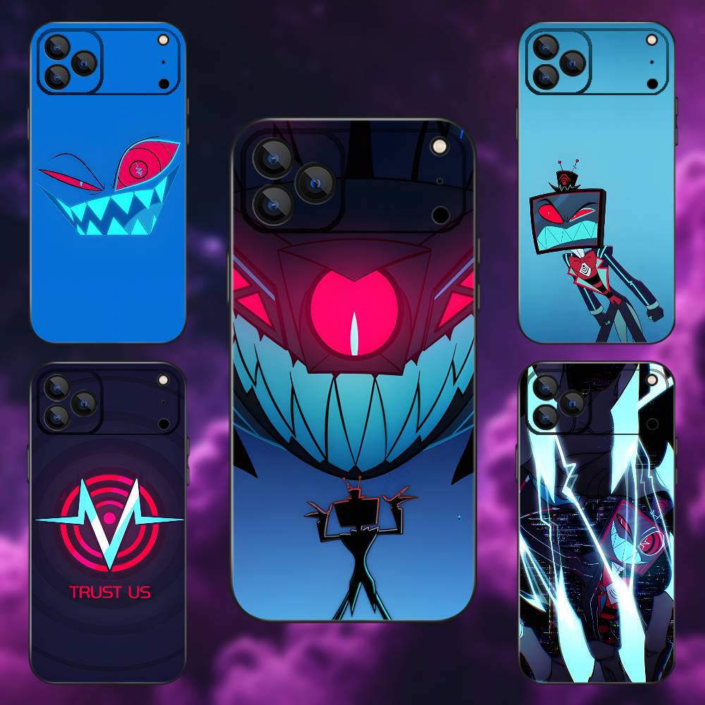 VOX Trust Us H-HazbinS Phone Case For iPhone 17,16,15,14,13,12,11,Pro,Max,Plus,E,SE4,Air,Mini Black Soft Funda