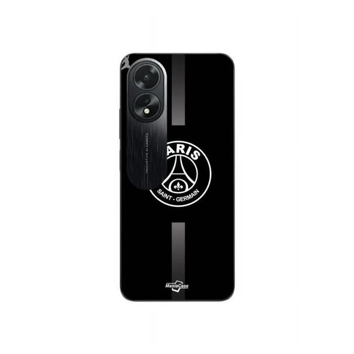 Coque - MANIACASE - Oppo A58 - Logo PSG Jordan - Souple - Noir et Gris