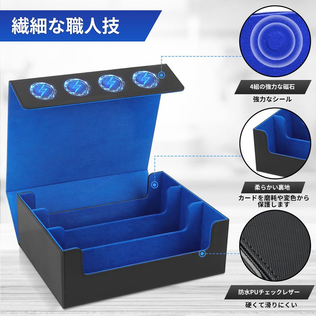 Чехол для колоды HIMOMO вмещает 1800 карт. Магнитный загрузчик большой емкости для коллекционных карт. Чехол из искусственной кожи с вертикальными игровыми картами. В комплект входят 3 губки с 10