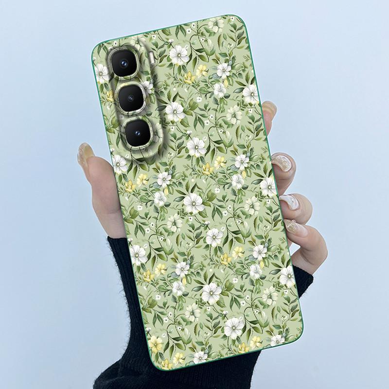 Чехол для Infinix Hot 60 Pro Plus Модный Простой Цветок Жидкий Силикон Защита Камеры Чехол Для Infinix Hot 60 Pro+ Capa