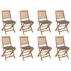 Day and Night - Day and Night Folding Garden Chairs 8 Units and Cushions Solid Acacia Wood