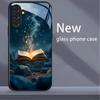 Креативная чехол-книжка из закаленного стекла для телефона, подходит для Samsung Galaxy S26 S25 S24 S23 S22 S21 S20 FE/Ultra/Plus, противоударный