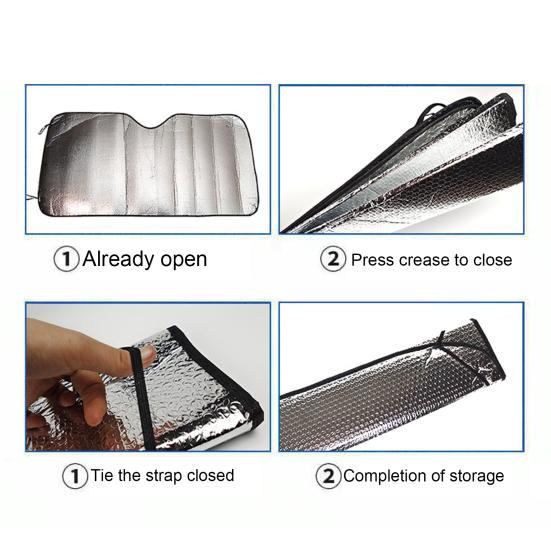 Солнцезащитный козырек на лобовое стекло автомобиля, утолщенный, двухсторонний, с защитой от ультрафиолета, складной, солнцезащитный козырек на переднее окно, козырек, автомобильные аксессуары