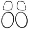 4PCS Headlight TailLight Trim Surround Bezel Ring Set For MINI F55 F56 F57