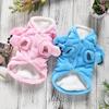 Flannel Dog Clothes For Small Large Puppy Animal Winter Pink Blue Golden Retriever French Bulldog Cat Hoodie Jacket Big Costumes