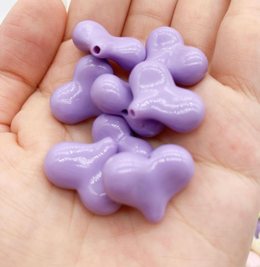 Акриловые бусины-макаруны в форме сердца для детских украшений своими руками