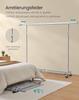 SONGMICS Clothes Rack on Wheels Heavy Duty Clothes Rack Extendable Clothes Rail 150kg Easy Assembly Portable Silver