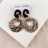 Новые акриловые геометрические леопардовые круглые висячие серьги, корейские массивные серьги для женщин и девочек, вечерние ювелирные изделия, подарок