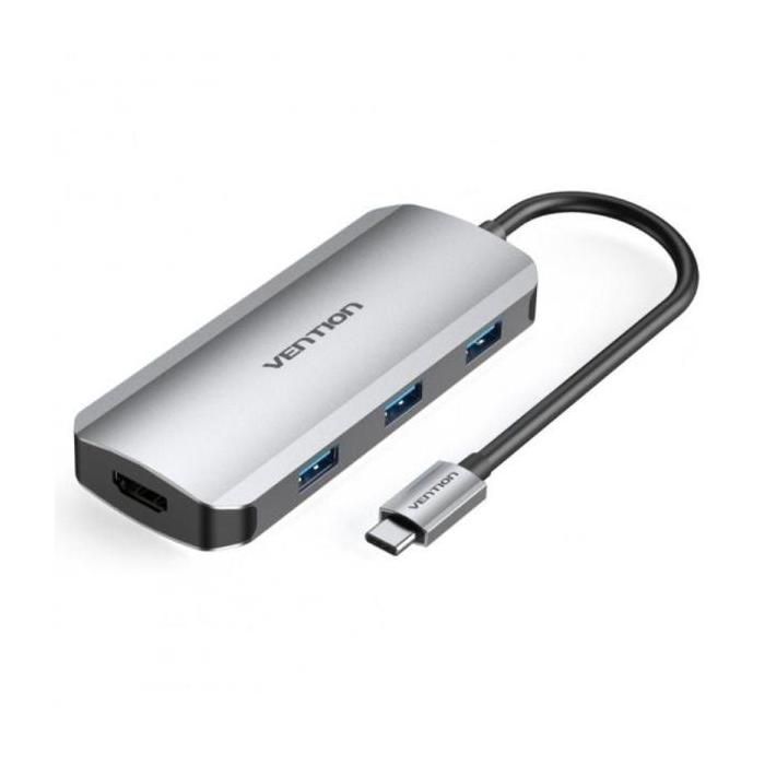 Concentrateur USB - VENTION - TOFHB - 6 En 1 - 100W - HDMI 4K - 3xUSB 3.0