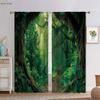 Green Landscape Forest 3d Printed Curtains Machine Washable Bedroom Living Room Kitchen Four Seasons Decorative Curtains 2PCS