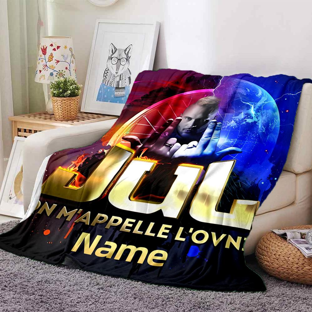 Customiz Name Personality Jul rapper Blanket Soft &Warm Sofa Office Bed Travel Lunch Break Blanket, Gift Suitable All Seasons