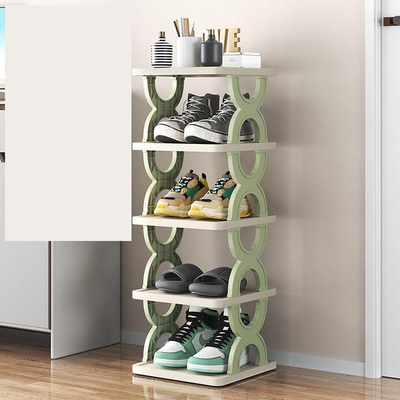 Простая полка для обуви Обувной шкаф для хранения артефактов Креативный многослойный бытовой дверной проем Ванная комната Пластиковые общежития Простые полки