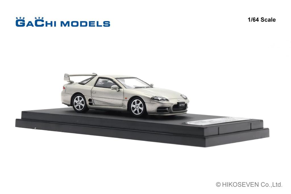 Hiko Seven GACHI MODELS Mitsubishi GTO Hamilton Silver Готовое изделие GM64001SL 1/64 (1998)