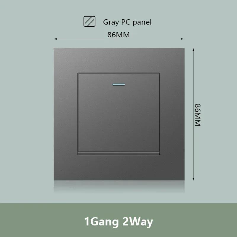 Универсальная двойная розетка с быстрой зарядкой Type-C мощностью 18 Вт, настенный электрический светильник с выключателем на 2 направления, Великобритания, 13 А, двойная розетка USB