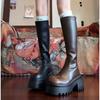 Black Long Boots Women's New Autumn Thin Thick Soles But Knee High Knight Boots Small Long Boots