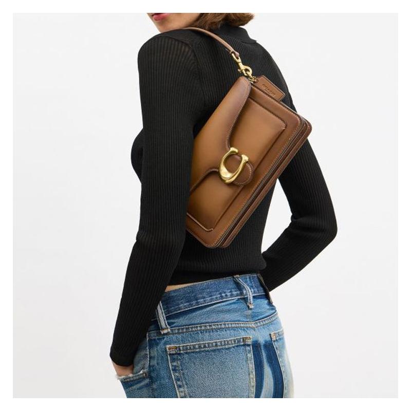 COACH Tabby 26 Classic Logo Decoration Calf Leather Shoulder Handbag Medium Women's Honey Brown