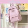 Student Solid Color Schoolbag Large Capacity Backpack Outdoor Leisure Bag Travel
