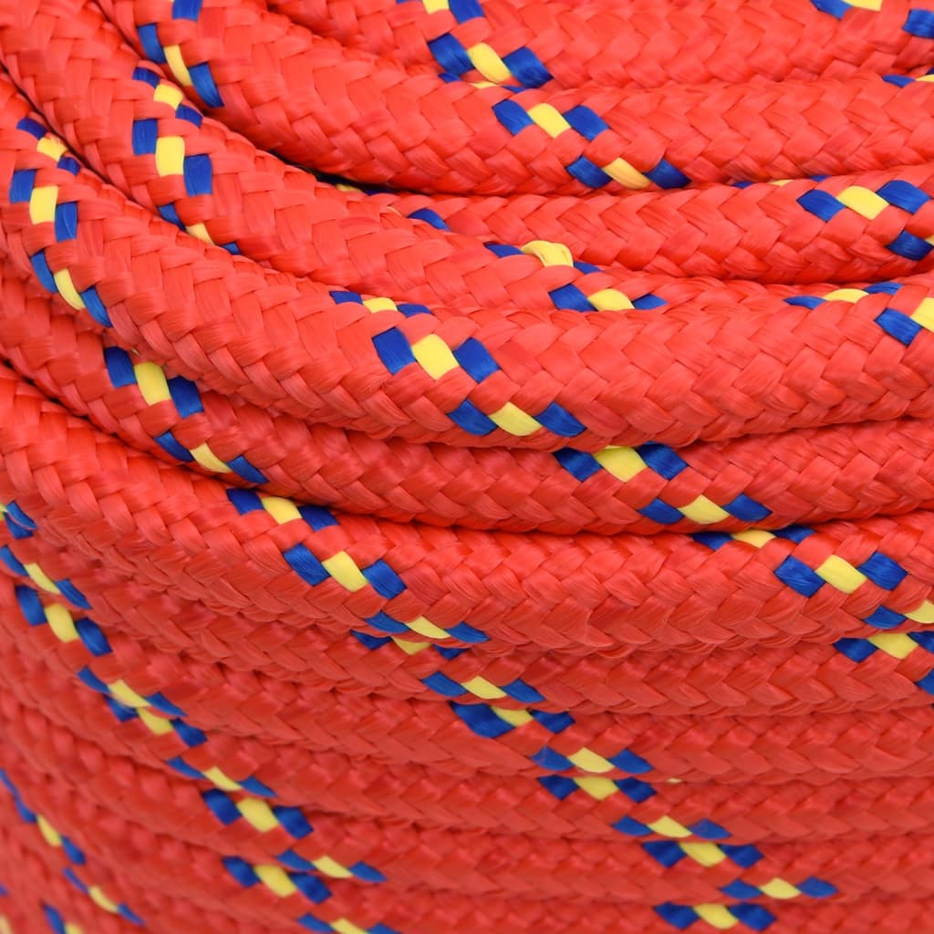 Vidaxl Linka Żeglarska, Czerwona, 18 Mm, 100 M, Polipropylen