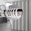 Пластиковые кольца для душевой шторы, крючки для душевой шторы, 12 штук O-образной формы, крючки для душевой шторы для ванной, легко защелкиваются, подарок