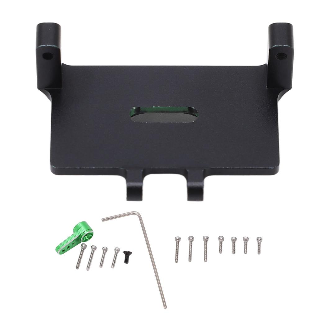RC Servo Mount Arm Aluminum Alloy Upgrade Part Servo Bracket with 15T Arm for Axial SCX24 124 RC