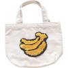 И СЛОЖИМАЯ Пушистая Мини-сумка-тоут, Эко-сумка, Сумка для обеда, Сумка для ланч-бокса, Прибл.. 20 x 30 x 10 см, Стеганый, Дизайн с бананами, 68351