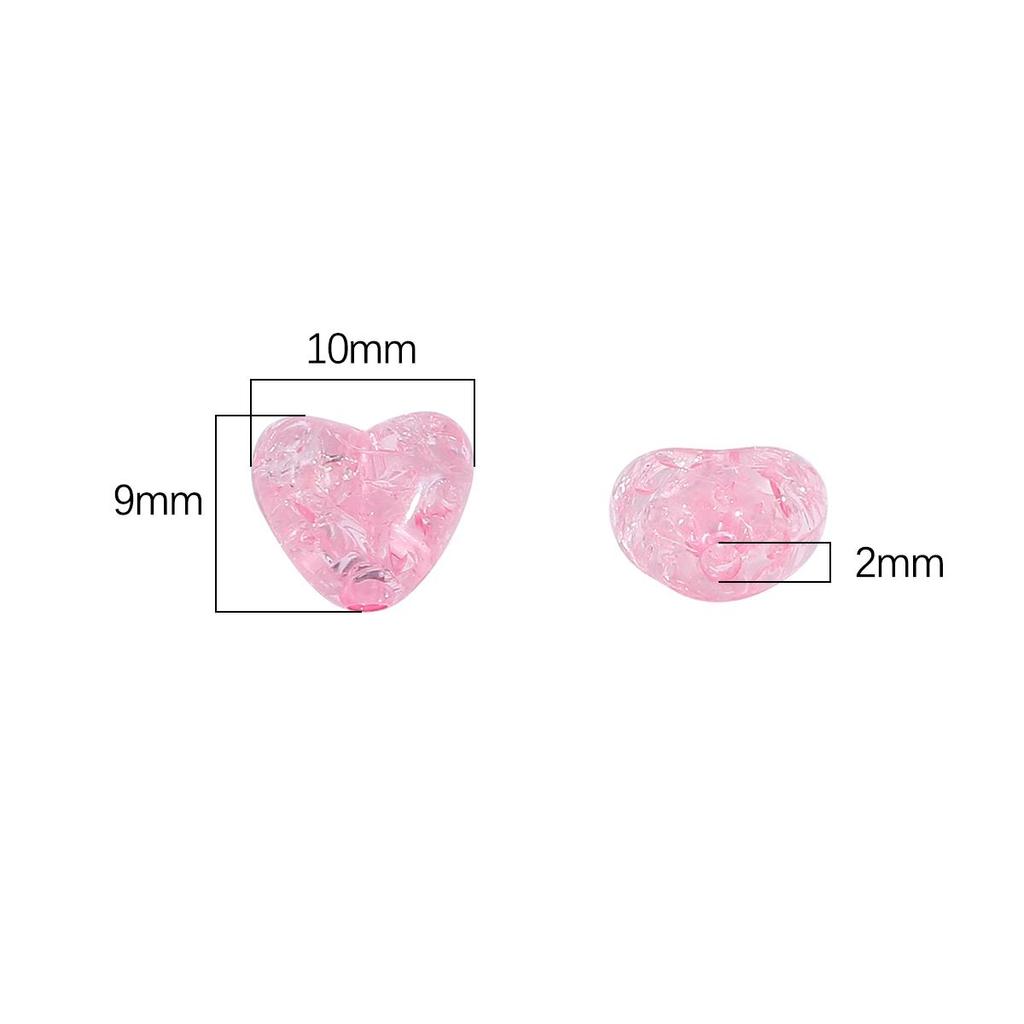 55/70Pcs Plastic Acrylic Heart Beads Fashion Loose Spacer Beads for Jewelry Making DIY Hairpin Earring Necklace Handmade
