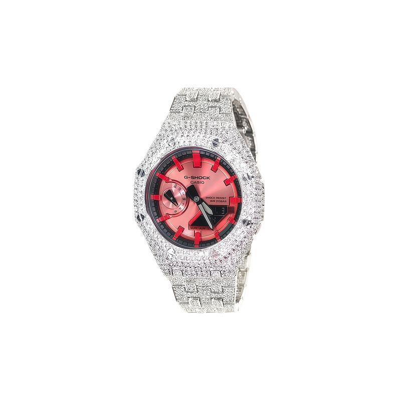 Casio Кастомизированные часы модифицированная серия бриллиант крови бриллиант боевой вспышки цветовая палитра железного человека модный тренд часы wate GA-2100RRB-4A