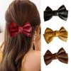 Аксессуары Зажимы-уточки Девочки Однотонные Женщины Бант Заколка для волос Зажимы для волос Пружинные зажимы Головные уборы
