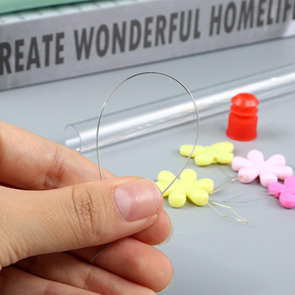 Набор игл и инструментов для бисероплетения для изготовления браслетов и ювелирных изделий, включая иглу с большим ушком, металлический наперсток и нитковдеватель