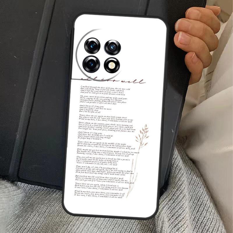 All Too Well Lyrics Case For OnePlus 13T 10T 8T 10R 12R 13R 15 13 12 11 10 9 Nord CE 5 2 3 4 Lite N20 N30 Cover