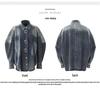 2025 Spring Designer Large Button Denim Cocoon Jacket for Women