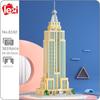 8192 World Architecture New York Empire State Building 3D Model Mini Diamond Blocks Bricks Building Toy for Children No Box