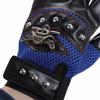 Punk PU Leather Anti-slip Rivet Skulls Gloves Cycling Gloves Half Finger Gloves Motorcycle Gloves