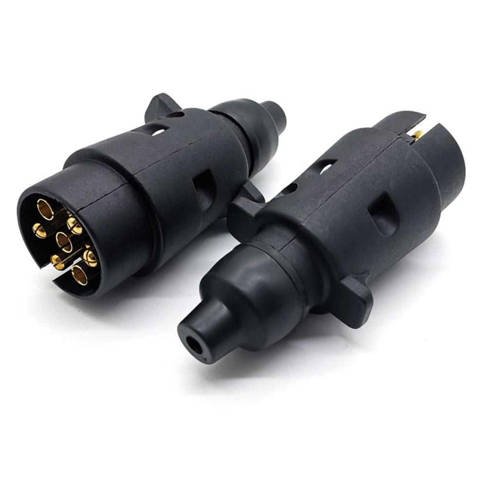 7-контактный круглый пластиковый разъем для прицепа RV 12 В, стандартная автомобильная розетка, автомобильные запасные части