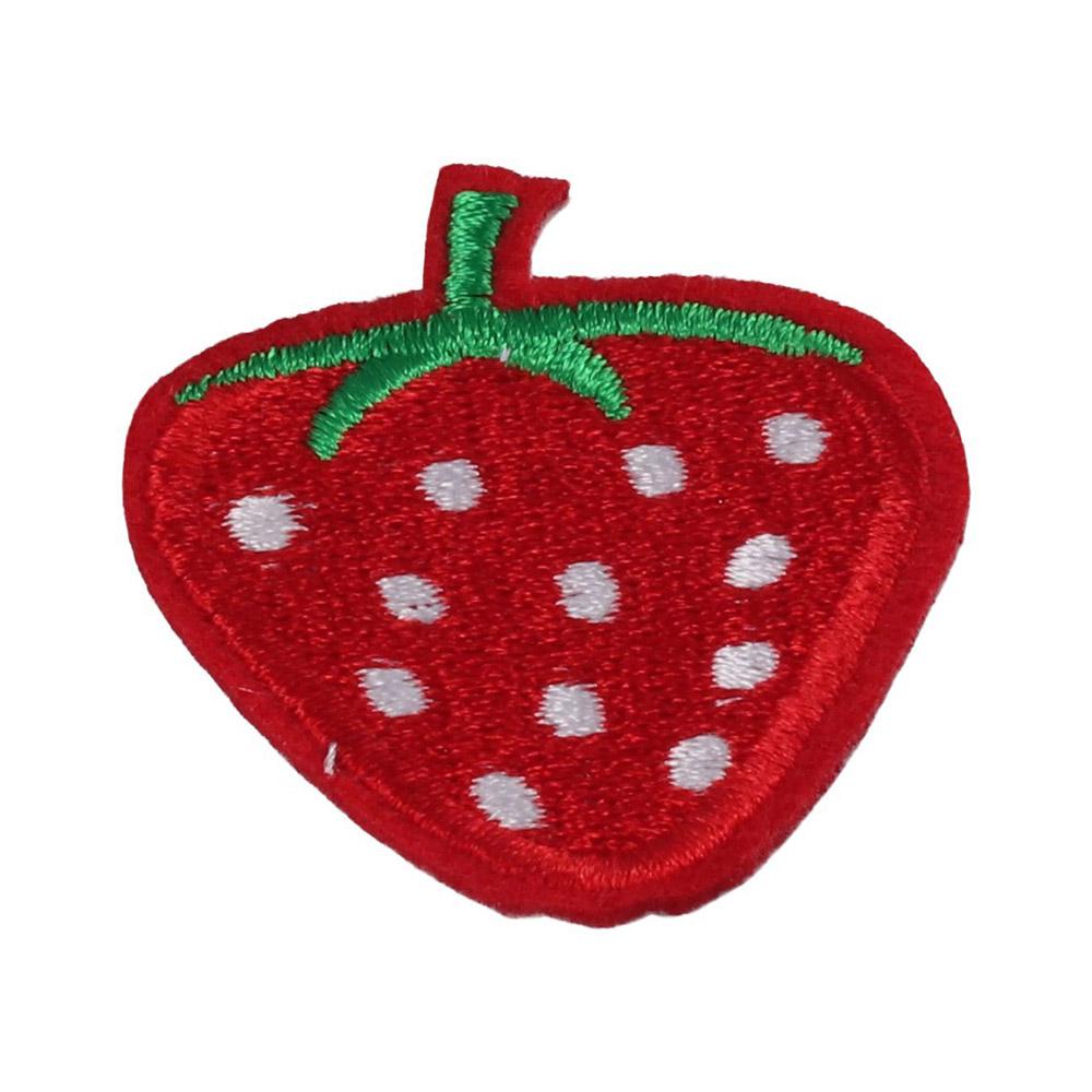 14PC 14PC Appliques Fruits Embroidered Decorative Patches Red Strawberry Shirts