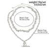 IngeSight.Z 2 шт./комплект Простая Серебристая Подвеска-Сердце Ожерелье Модный Креативный Геометрический Неправильный Бисерный Ключичный Чокер Украшения